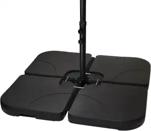 Montafox Sonnenschirmständer 4-teilig Schirmgewicht für Ampelschirm Bodenkreuz s