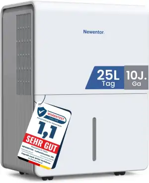 Newentor Luftentfeuchter elektrisch 25L, Entfeuchter elektrisch keller, Raumentf