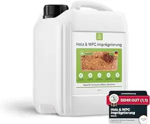 Holz & WPC Imprägnierung farblos 2,5L - Schutz gegen Grünbelag - Holz Imprägnierung für WPC, Terr...