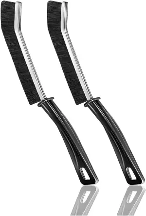 2 Stück Spaltreinigungsbürste Fugenbürste, Hard-Bristled Fugen Reinigungsbürste 