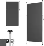 WOLTU Klemmmarkise Senkrechtmarkise 150×310 cm mit Handkurbel, ohne Bohren Montierbar, Balkon & G...