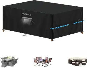 Abdeckung Gartenmöbel Wasserdicht 180x120x75cm,Abdeckplane Gartenmöbel 420D Oxfo