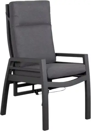 MR. DEKO Relaxsessel Merida Aluminium & Textilene | Gartenstuhl Verstellbar mit 