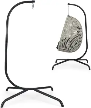 COSTWAY Hängesesselgestell, Hängesessel Gestell mit Haken, Hängestuhlgestell Met