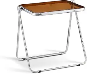 Acryl Beistelltisch, Transparent Klapptisch, Beistelltisch Klappbar für Wohnzimmer, Schlafzimmer ...