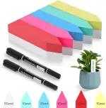 300 Stück Pflanzenschilder zum Beschriften mit 2 Markerstiften – Pflanzschilder für draussen wetterfest aus Kunststoff, ideal als Stecketiketten für Blumen, Kräuter und Gemüse (Weiß und Bunt)