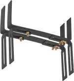 BigDean 2 Stück Blumenkastenhalter anthrazit Standard H-Form Kasten Halter Balkonkastenhalter