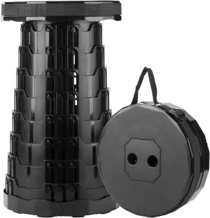 Generisch Tragbarer Teleskophocker, Höhenverstellbar 6,5-45 cm, Klapphocker, Kun