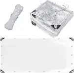 Flei Wasserdicht Plane transparent, Reißfest Windschutz Plane, Kälteschutz und Wärmeerhaltung, au...