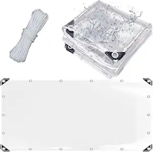 Flei Wasserdicht Plane transparent, Reißfest Windschutz Plane, Kälteschutz und W