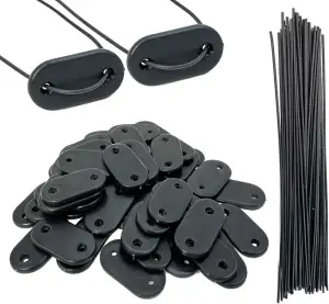 Set mit 50 Sichtschutz-Befestigungen aus robustem PVC – Sichtschutz-Clips und Be