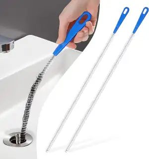 Redamancy 2 PCS Abflussbürste, 60cm Abflussreiniger Bürste, Reinigungsbürsten für Abwasserkanäle, Abflussreiniger Sticks, Abflussreiniger Haare für Kanalisation,Küche,Waschbecken,Badewanne