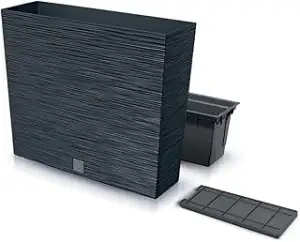 rg-vertrieb Blumenkasten Pflanzkübel Hoch Rechteck 58×50 cm mit Pflanzeinsatz – UV- & frostbestän...