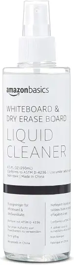 Amazon Basics Flüssigreiniger für trocken abwischbare Whiteboards, Unparfümiert, 250 ml, 1 Stück