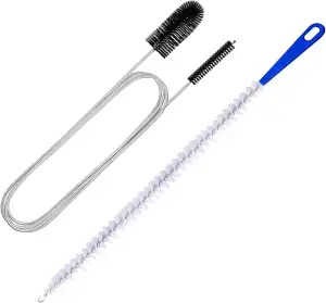 Redamancy 2 Pcs Abflussreiniger Spirale,Doppelkopf-Rohrreinigungsbürste Edelstahl-Kanalreiniger,Abfluss Bürste,Abflussreiniger Sticks,Flexible Reinigungsbürste für Rohre für breite Rohre,Kanäle,Usw