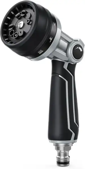 RAINPOINT Gartenbrause Metall, Hochdruck Gartenschlauch Düse mit 10 Bewässerungs