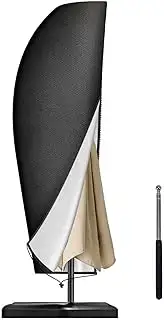 Sonnenschirm Schutzhülle mit Stab, Abdeckhauben für Sonnenschirm Garten, Wasserd