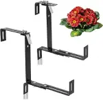 com-four® 2X Premium Blumenkastenhalter für Balkon-Brüstungen und Geländer - Flexible Befestigung...