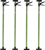 TRUTZHOLM 4 x Profi Einhandstütze Montagestütze Teleskopstütze115 cm bis 290cm teleskopierbar Pumpmechanismus 45 Grad neigbar 30 Kg Tragkraft Deckenstütze für Wände Decken