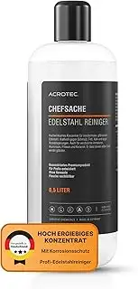 Edelstahl Reiniger CHEFSACHE 500 ml – Entfernt Fett & Kalk sowie Flugrost auf Ed