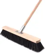 Robuster Hausbesen 500 mm Stabiler mit 120 cm Stiel Straßenbesen Industriebesen Hallenbesen Gartenbesen Handbesen für Straßen und Gehwege Zimmerbesen Außenbesen