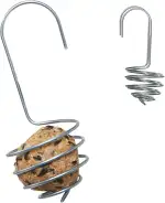 bellissa Vogelfutterspender Meisenknödelhalter Stahl verzinkt 2er Set - Hochwertiger Futterspender spiralförmig zum Aufhängen - Futterstation Vogelfutter für Meisen & andere Vögel