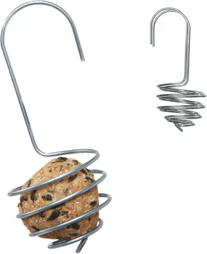 bellissa Vogelfutterspender Meisenknödelhalter Stahl verzinkt 2er Set - Hochwert