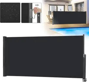 Seitenmarkise Ausziehbar Sichtschutz Sonnenschutz Windschutz Markisen, Wasserbes