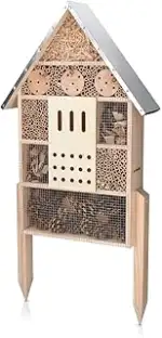 Navaris Insektenhotel aus Holz wetterfest - Bienenhotel Hummelhaus - Naturbelassenes Hummelhotel ...