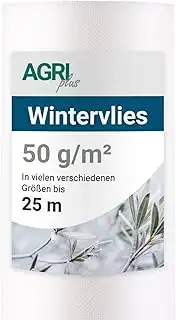 AGRI plus Winterschutzvlies 50 g/m² I 1,6 x 25 m I Verschiedene Maße I Extra Starkes Frostschutzv...