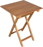 Gartentisch Porton Teak Holz 60x60 cm | Balkontisch Wetterfest Massivholz | Outdoor Tisch Klein |...