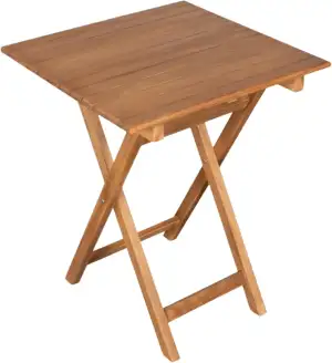 Gartentisch Porton Teak Holz 60x60 cm | Balkontisch Wetterfest Massivholz | Outd