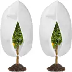 Winterschutz für Pflanzen, 120 x 178 cm Pflanzenschutz winter draußen Frostschutz Für Kübelpflanzen, mit Reißverschluss Zugband Für Palmen, Olivenbaum, Wiederverwendbar Wintervlies 2 Stück,70g/m²