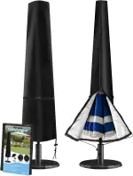 Wanocean Sonnenschirm Schutzhülle, Abdeckhauben für Sonnenschirme bis ca. 300cm, 420D Oxford Schi...