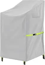 Gartenstühle Abdeckung Wasserdicht, Stapelstühle Abdeckung Winterfest 600D Oxford Gewebe Winddich...