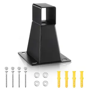 Enhon Wandhalterung für Seitenmarkisen aus Metall, Schwarz Wandhalter für Seiten