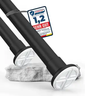 Teleskopstange zum Klemmen 260-310cm, Matt Schwarz, Ø 32 mm, Multifunktionale Sp