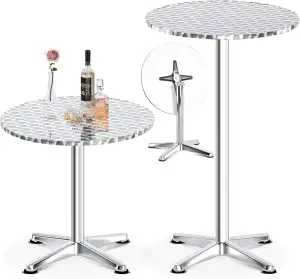3-in-1 Stehtisch,Bistrotisch-klappbarer Barkeeper Tisch-60 cm Durchmesser-3 Höhe