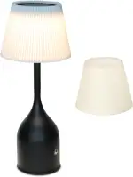 Mr. White Aufladbar Akku Kabellose Tischlampe mit 2-Pack Lampenschirmen, 5200mAh Batterie & Touch...