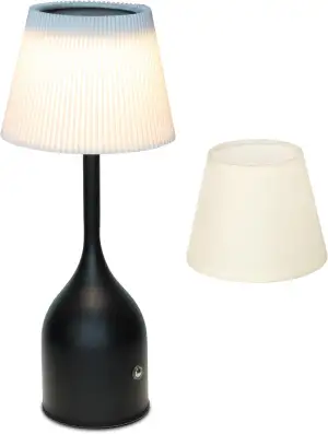 Mr. White Aufladbar Akku Kabellose Tischlampe mit 2-Pack Lampenschirmen, 5200mAh Batterie & Touch...