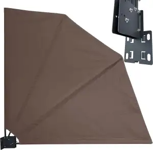 QUICK STAR Balkonfächer 115 x 115 cm Beigegrau, Easy Mount Wandplatte, Balkon Si