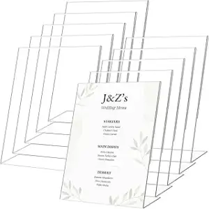 JMIATRY 10 Stück Aufsteller A4, Tischaufsteller A4, Din A4 Aufsteller Acryl Stän