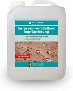 HOTREGA Terrassen Imprägnierung 5L | Balkon Versiegelung | Regendicht & algenfrei | Für saugfähige Natursteine, Kunststeine im Innen- und Außenbereich