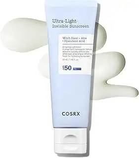 COSRX Ultra-Leichte Unsichtbare Sonnencreme LSF 50 Transparenter Sonnenschutz mit Hyaluronsäure, ...