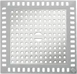 Quadrat Abflussschutz, Edelstahl Abflussgitter,Abflusssieb Dusche, Waschbecken Sieb Sieb für Spülbecken,12.5 x 12.5 cm(Silberner)