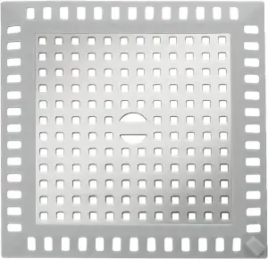 Quadrat Abflussschutz, Edelstahl Abflussgitter,Abflusssieb Dusche, Waschbecken Sieb Sieb für Spülbecken,12.5 x 12.5 cm(Silberner)
