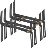 BigDean 2 Paar Blumenkastenhalter anthrazit (2 Stück) Standard H-Form Kasten Halter Balkonkastenhalter