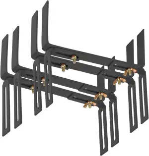 BigDean 2 Paar Blumenkastenhalter anthrazit (2 Stück) Standard H-Form Kasten Hal