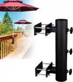 Strapazierfähiger Sonnenschirmhalter, Terrassen-Schirmständer, Schirmständer, Bank, Buddy, Schirmhalter, fester Clip, Schirmklemme für Deck, Geländer, Strand, Innenhof, Boote, Heckklappen