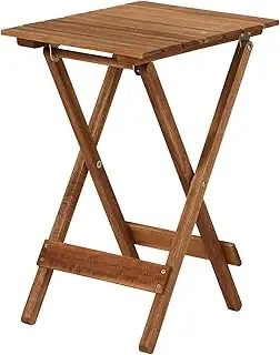 BUTLERS Gartentisch klappbar (38 x 30 cm) -Lodge- Kleiner Balkontisch aus Holz in Weiß für 1-2 Pe...